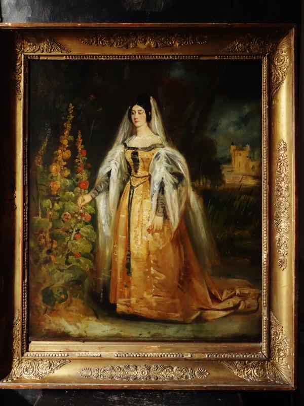 フランス１９世紀絵画 貴婦人の肖像 - 西洋アンティーク絵画館 COULOIR 
