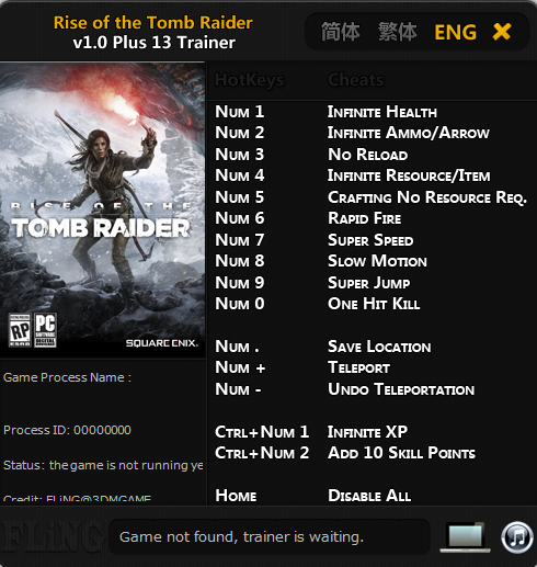 Rise Of The Tomb Raider ライズ オブ トゥームレイダー チート置き場 Gametrainers