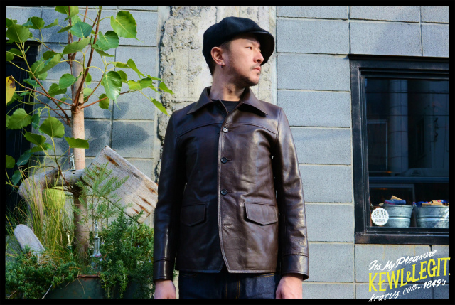 GANGSTERVILLE】 30's Car Coat -cow hide- - GLADHAND グラッドハンド