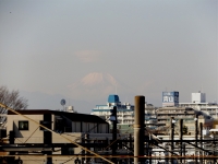 20160114三鷹跨線橋からの富士山1