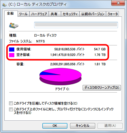 Windows Update 更新プログラムのチェックに時間がかかる＋CPU 負荷率増大問題対策 ： Windows ディスクのクリーンアップから 「Windows Update クリーンアップ」 実行後、PC を再起動した後の HDD 容量 → クリーンアップした分だけ減っている？