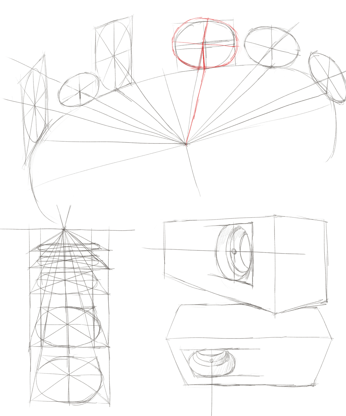 絵が上手くなるために色々な物を描くためのブログ スコット ロバートソンのhow To Draw その４０ 第５章 楕円と回転 その８ 楕円の平面への配置