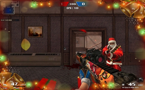 基本プレイ無料の世界を熱狂させたFPSゲーム『ポイントブランク』　クリスマスアップデートを実施したよ～！！X-mas限定武器は射撃エフェクトもクリスマス仕様